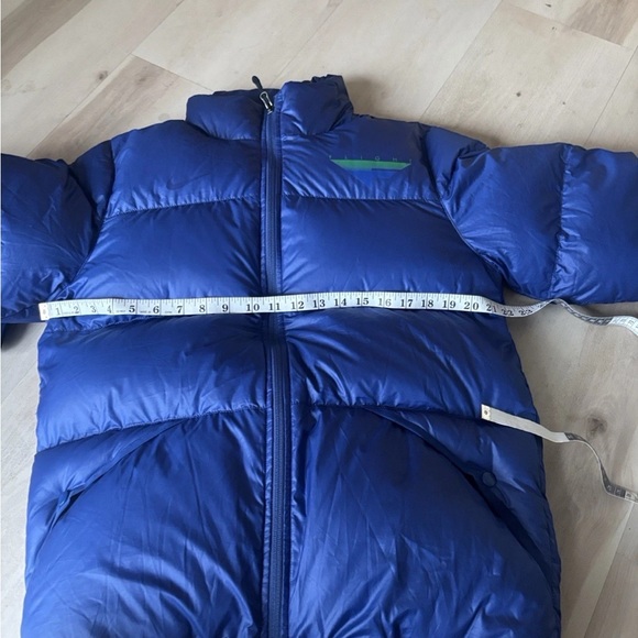 nike sportswear flight puffer mens medium royal blue green reversible coat - Picture 4 of 11